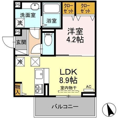 ロイヤルサンA棟の物件間取画像